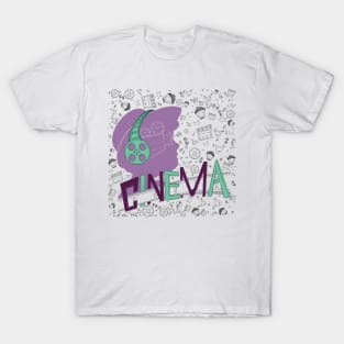 Cinema theme pattern T-Shirt